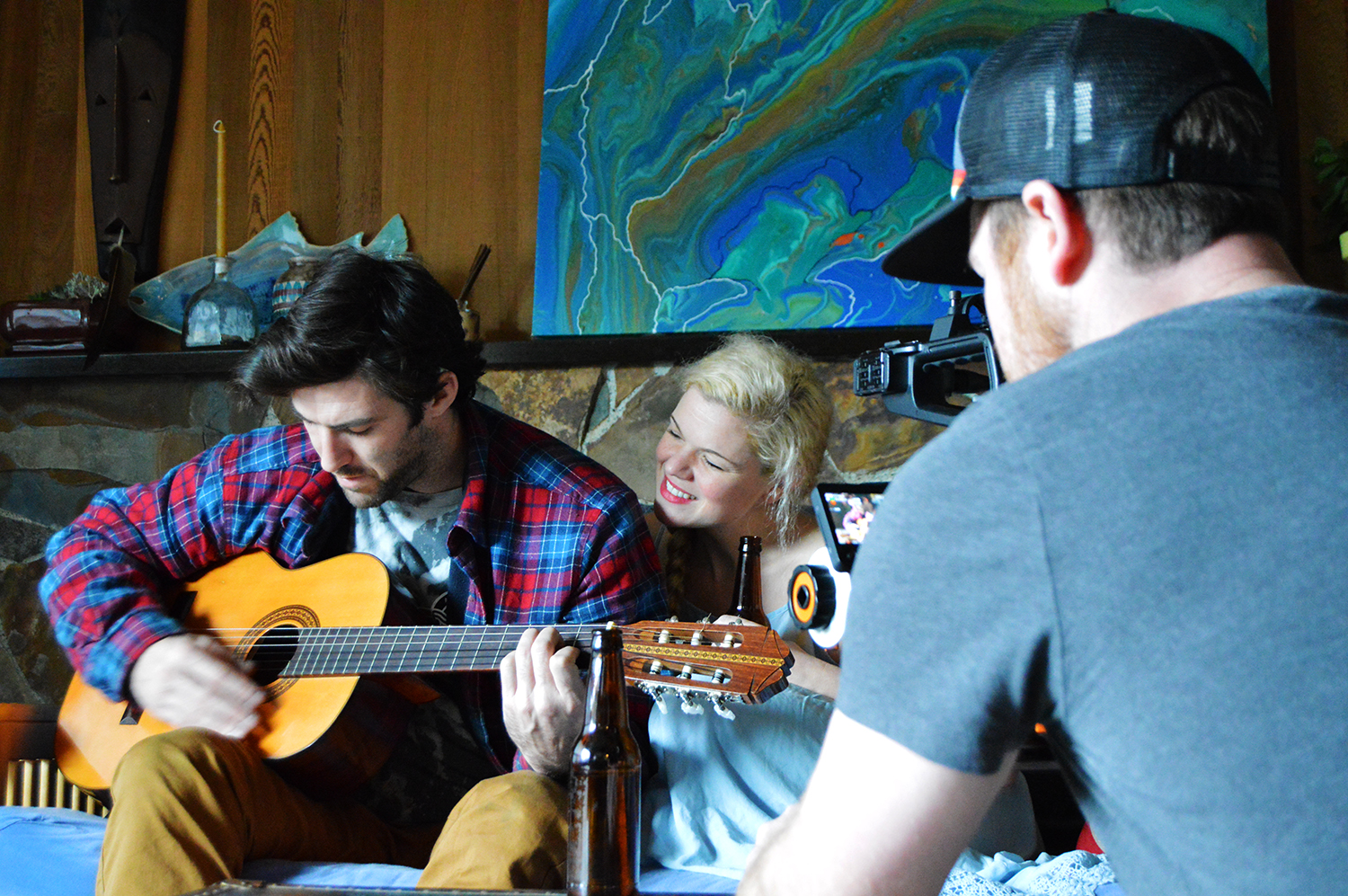 Behind the scenes filming